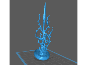 lightning spear spiritual weapon dnd miniature prop dungeons dragons dungeon 3d print model - Mito3D