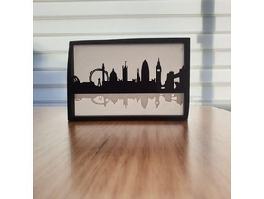 Silhouette Stadt Skylines Designs Kunst Kunstwerk London York Unterstützung Prag Praha Reflexion Seoul Schatten Horizont 3d print model - Mito3D