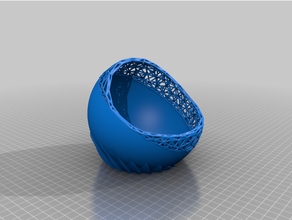 futurista 3d impresso suculento plantador estrangeiro arte tigela suporte malha esfera bandeja Voronoi 3d print model - Mito3D