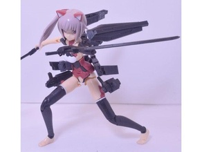 samurai saber v2 frame arms girl framearms framearmsgirl kotobukiya 3d print model - Mito3D