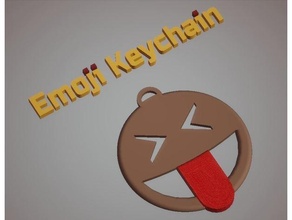 emoji chaveiro clave cls língua Languedoc porte clefs sorriso risonho 3d print model - Mito3D