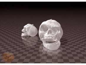 Halloween zucca cranio 3d stampante barra arte cosplay costume gratuito freecad gioco pavese contento miniatura openscad scultura 3d print model - Mito3D