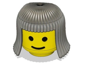 longo cabelo Lego banheiro mulher 3d print model - Mito3D