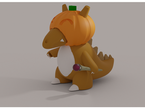 Halloween cubone creatura cubone Halloween Pokemon zucca 3d print model - Mito3D