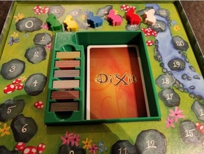 dixit boardgame organizer insert non-sleeved cards inserts 3d print model - Mito3D