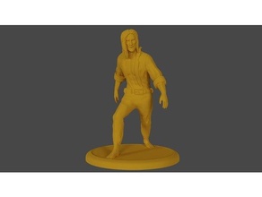 vampire spawn male blood bloodthirsty dd dnd evil lesser miniature tabletop 3d print model - Mito3D