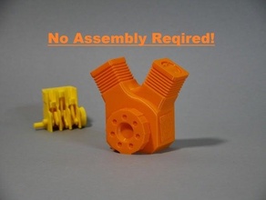 print place v-twin engine assembly required 3d print model - Mito3D
