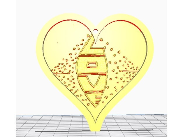 heart love taş ocağı 3D print model - Mito3D