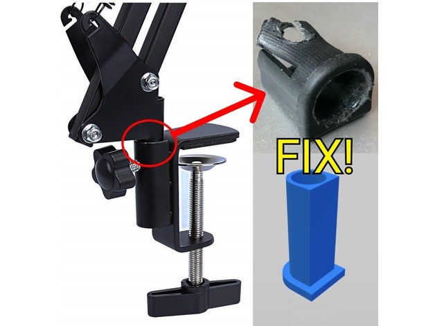 replacement sleeve stable microphone arm stand audio bearing bushing mic spacer studio 3D print model - Mito3D