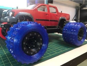 wheel tyre combo mini e-revo 1 16 traxxas rc car 3d print model - Mito3D