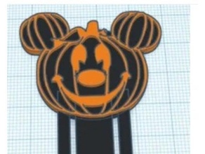 Mickey citrouille signet 3d print model - Mito3D