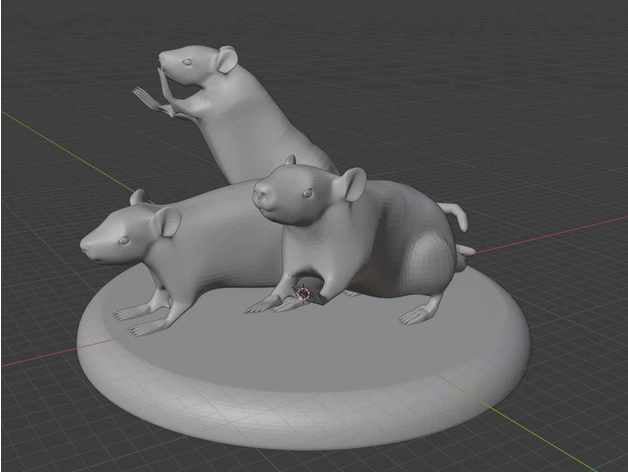 sıçan sürü 3D print model - Mito3D