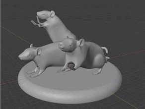 rat swarm 3d print model - Mito3D