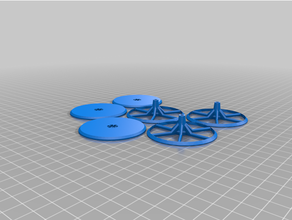 flying base roofing nail risers 3d print model - Mito3D
