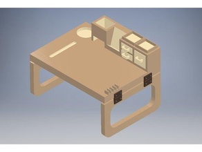 compact collapsible desk studentchallenge 3d print model - Mito3D