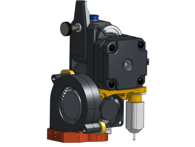 bmg montado e3d v6 ventilador adaptador prusa camada resfriador redesenhado partes modelos impressora direto dirigir suporte 5015 duto bltouch monte extrusora 3D print model - Mito3D