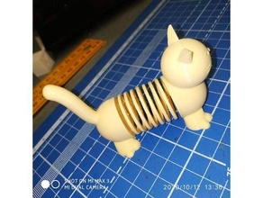 flessibile gatto primavera 3d print model - Mito3D