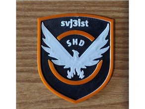 division personnel badge Jeu 3d print model - Mito3D