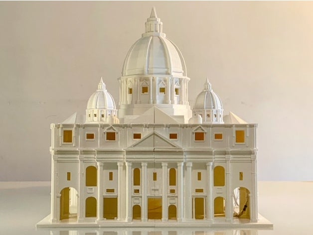 san Pietro Basilique architecture chiesa église papa pape Vaticano 3D print model - Mito3D