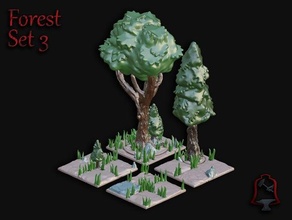 açık yaprak orman Ayarlamak 3 dnd Openforge masaüstü oyun arazi ağaç savaş oyunları 3d print model - Mito3D