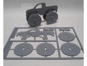 Monster LKW Kit Karte Geschenk Geschenke Modell Spielzeuge 3d print model - Mito3D