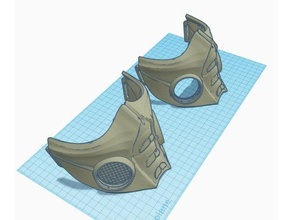 subzero mask strap version mesh covid-19 mortal kombat 3d print model - Mito3D