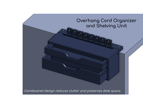 overhang cord organizer shelving unit studentchallenge 3d print model - Mito3D