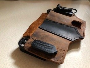 edc holster belt clip created freecad leatherman 3d print model - Mito3D