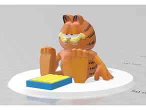 Garfield lasanha desenho animado suporte 3d print model - Mito3D