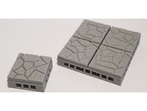polygonal masonry dungeon tiles - openlock compatible dnd dungeons dragons openforge pathfinder rpg tabletop terrain 3d print model - Mito3D