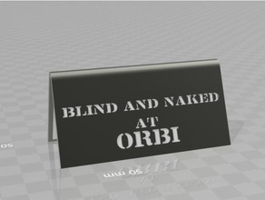 veni vidi vici - blind naked orbi- desktop stand 3d print model - Mito3D