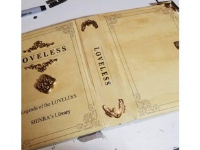 loveless book filigree - final fantasy vii crisis core cosplay prop 7 3d print model - Mito3D