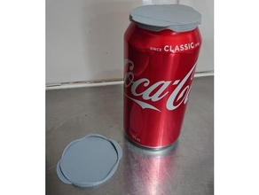 drink topper - snap fit beer soda soft lid 3d print model - Mito3D