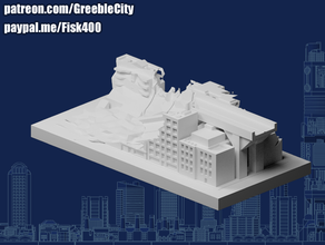 greeblecity broken road greeblecityruins 3d print model - Mito3D