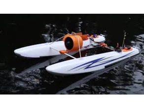 rc aire barco flotadores 70mm edf Corte laser remoto controlar juguete 3d print model - Mito3D