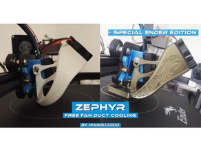 zefiro v2 adattivo bullseye fan condotto raffreddamento 40mm 4040 adattatore Drago ender ender5 3 3d print model - Mito3D