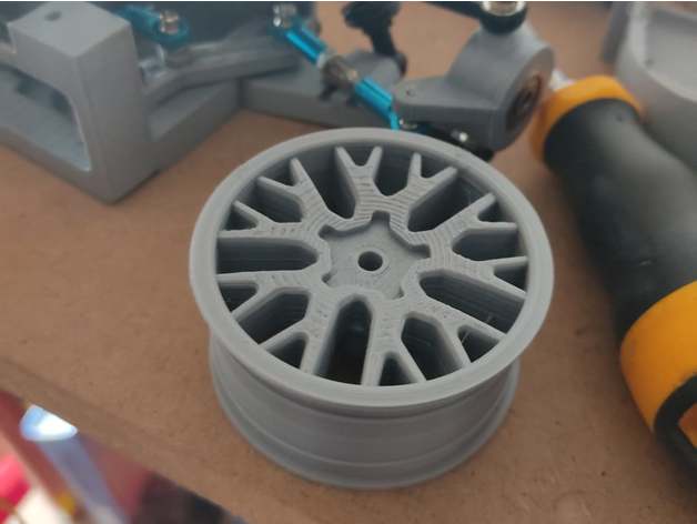 1 10 drift car rim 110 experiment 3D print model - Mito3D