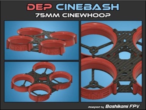 dep cinebash partes abbash cine cinewhoop zangão duto quadro Armação grito 3d print model - Mito3D