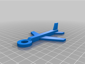 plane keyring openscad 3d print model - Mito3D