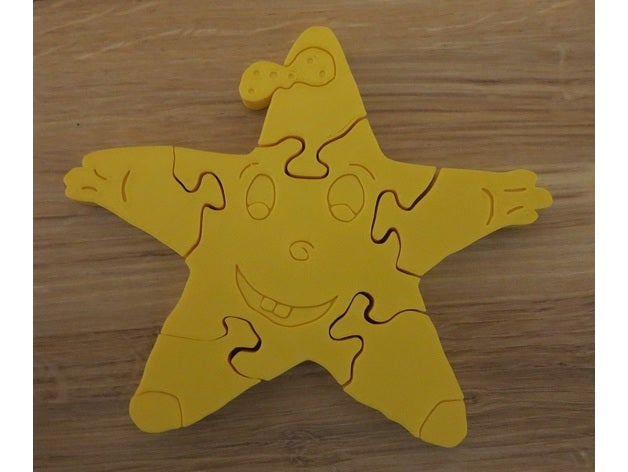 Star Baby Puzzle Bildung Kinder 3D print model - Mito3D