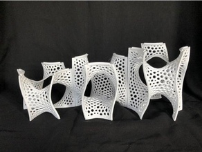 modular giroide empilhamento estrutura tigela pauzinho suporte prato pires armazenamento Sushi Voronoi 3d print model - Mito3D