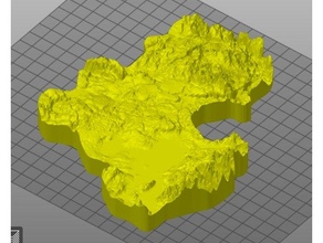 Yellowstone TETONS 3d carte 3d print model - Mito3D