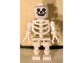 lego skeleton skull face cutout 3d print model - Mito3D