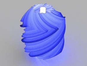 resumen retorcido ligero sombra diseño 1 lámpara pantalla giro florero 3d print model - Mito3D