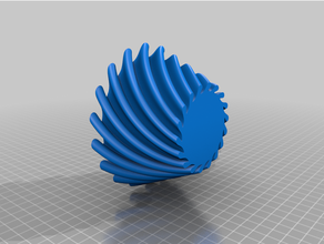 Spiral Welle Pflanzer Pflanze Topf Vase 3d print model - Mito3D