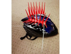 bike helmet bird spikes 3d print model - Mito3D