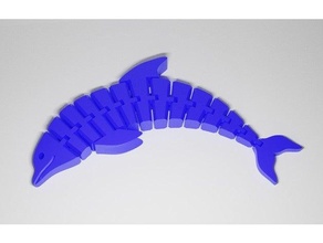 flexi dolphin flex flexible print place toy 3d print model - Mito3D
