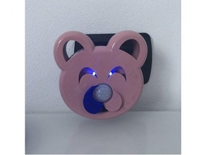 Urso pelúcia cara luz 3d print model - Mito3D