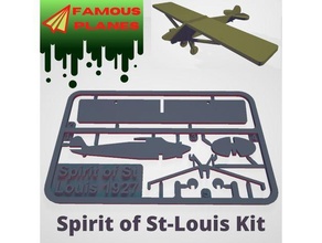 famous planes - spirit st louis kit card airplane airplanes cards 3d print model - Mito3D