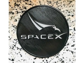 spacex coaster falcon 9 space 3d print model - Mito3D